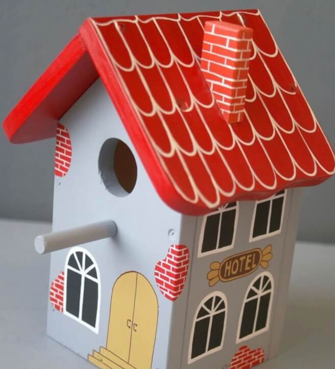 Bright and Beautiful Birdhouse Painting