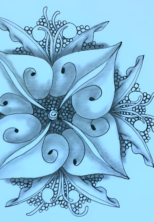 Draw a Zentangle® Inspired Floral Bouquet