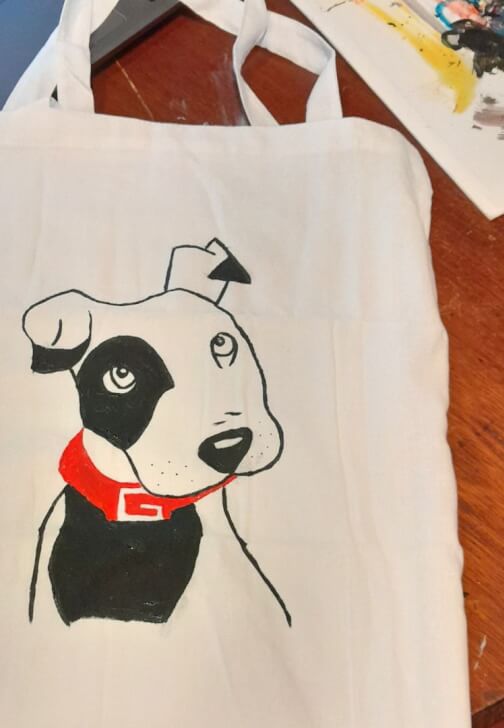 Paint a Cat or Dog Tote Bag at Home