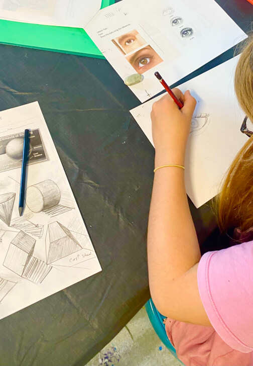 Portrait Drawing and Shading Class for Kids