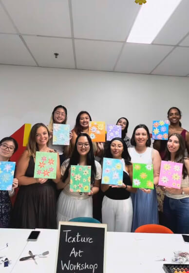 Acrylic Paint and Sip Workshop for Team Building