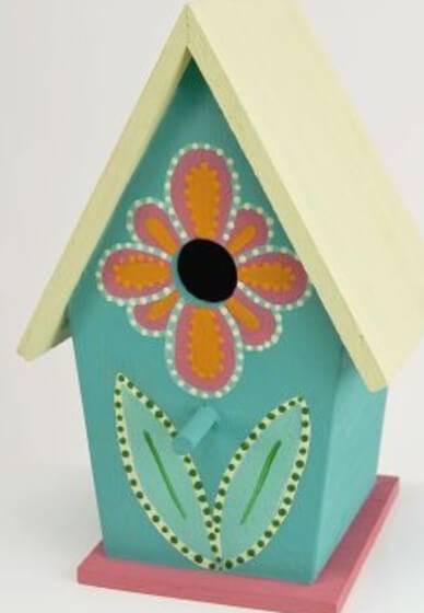 Bright and Beautiful Birdhouse Painting