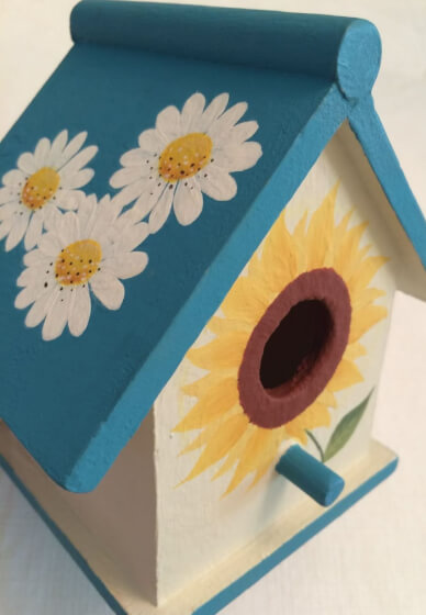 Bright and Beautiful Birdhouse Painting