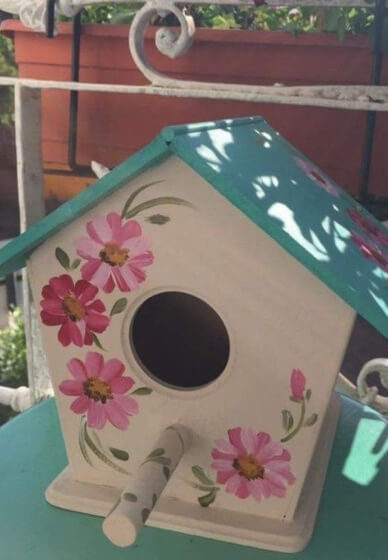 Bright and Beautiful Birdhouse Painting