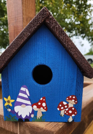 Bright and Beautiful Birdhouse Painting