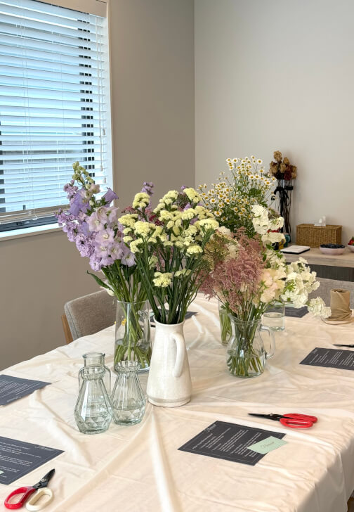 Whimsical Flower Vase Arrangement Workshop