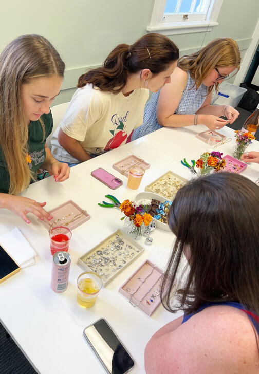 Sip and Bead Jewellery Workshop