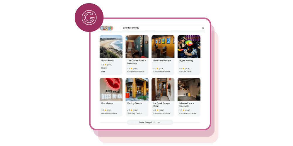 Google Things To Do approved ticketing partner for creative classes