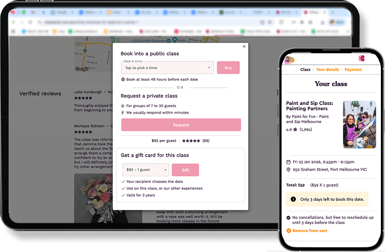Widget pricing for bookings on your own website