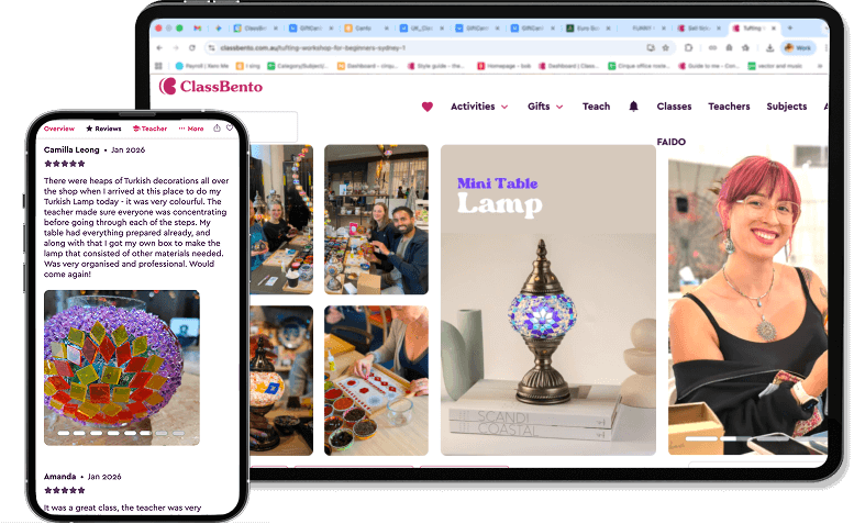Share workshop reviews across marketplace and your website