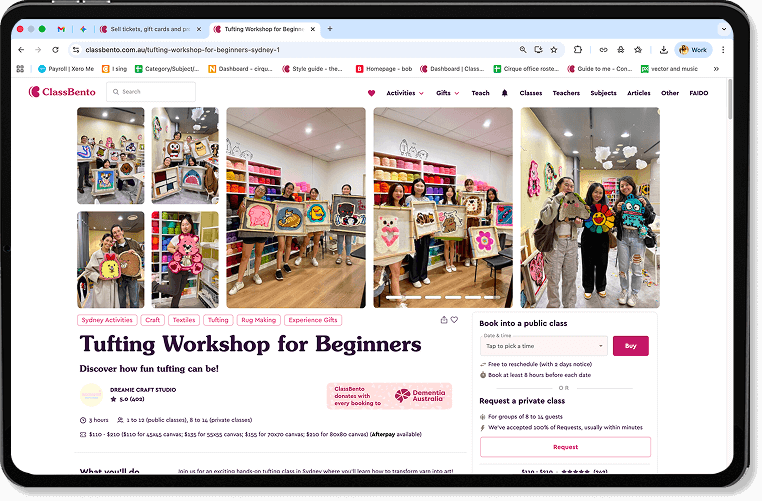 Create beautiful workshop listings with free copywriting and SEO