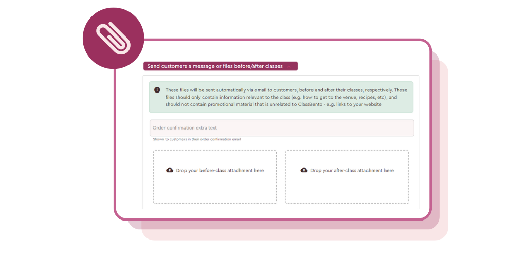 Attachments feature for ticketing system