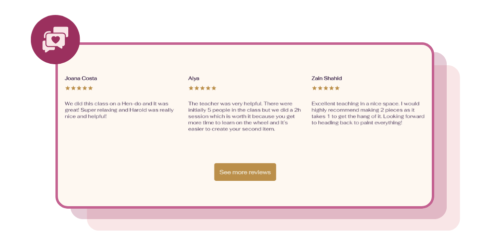 Show off your reviews